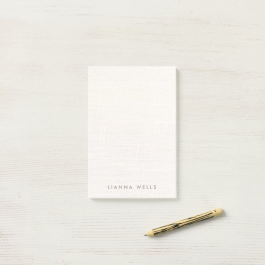 Elegant minimalistisch gepersonaliseerd linnen (af post-it® notes (Op bureau)