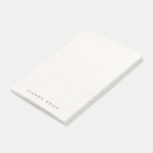 Elegant minimalistisch gepersonaliseerd linnen (af post-it® notes (Schuin)