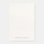 Elegant minimalistisch gepersonaliseerd linnen (af post-it® notes (Voorkant)