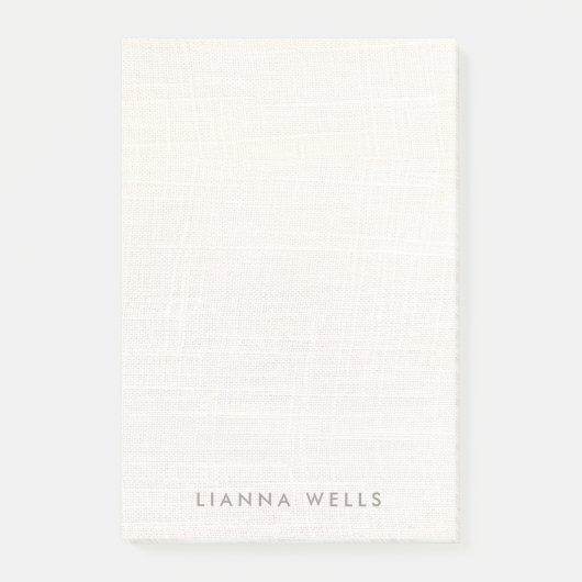 Elegant minimalistisch gepersonaliseerd linnen (af post-it® notes (Voorkant)