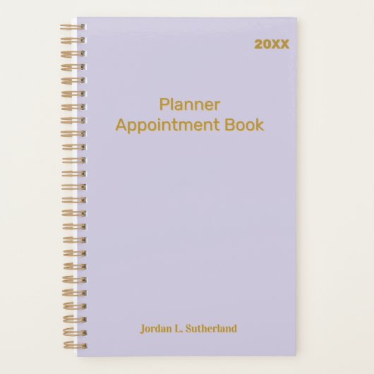 Elegant Minimalistisch Gepersonaliseerd Logo Licht Planner (Voorkant)