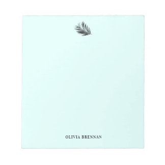 Elegant minimalistisch geraffineerd palm Leaf Aqua Notitieblok