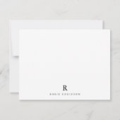 Elegant minimalistisch gesofisticeerd Klassieke Mo Notitiekaartje (Achterkant)