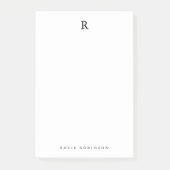 Elegant minimalistisch gesofisticeerd Klassieke Mo Post-it® Notes (Voorkant)