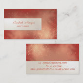 Elegant minimalistisch, gestreept, rood visitekaartje (Voorkant / Achterkant)