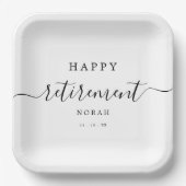 Elegant minimalistisch getinte partijscript papieren bordje (Voorkant)