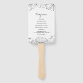 Elegant minimalistisch Ginkgo Biloba trouwprogramm Handwaaier (Achterkant)