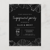 Elegant minimalistisch Ginkgo Biloba verlovingsfee Briefkaart (Voorkant)