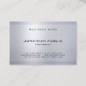 Elegant minimalistisch Glamor Silver Modern Design Visitekaartje (Voorkant)