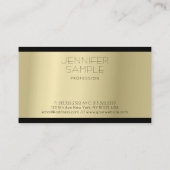 Elegant minimalistisch glamoureus Gold Kijk in de  Visitekaartje (Achterkant)