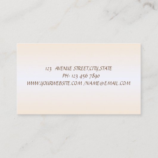 Elegant minimalistisch, glanzend, eenvoudig visitekaartje (Achterkant)