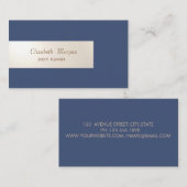 Elegant minimalistisch, glanzend, eenvoudig visitekaartje (Voorkant / Achterkant)