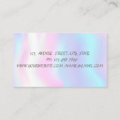 Elegant minimalistisch Gold Brush Stroke Holograph Visitekaartje (Achterkant)