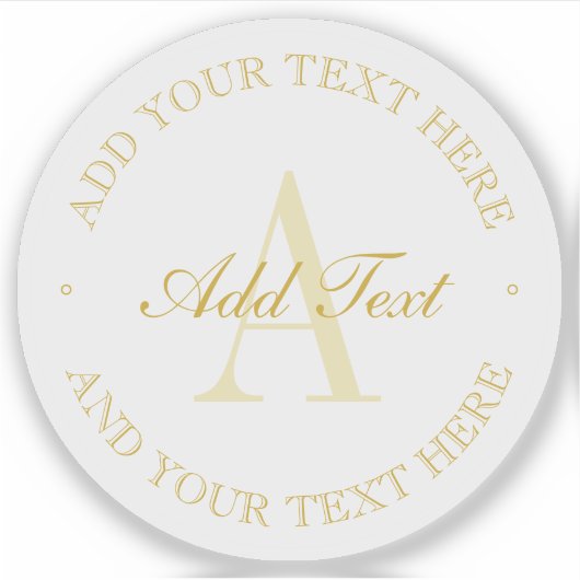 Elegant minimalistisch Gold Editable-tekst transpa Sticker (Voorkant)
