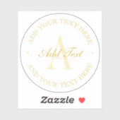 Elegant minimalistisch Gold Editable-tekst transpa Sticker (Vel)