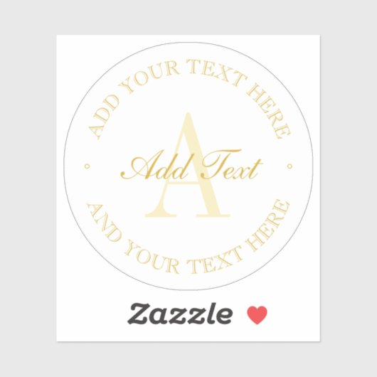 Elegant minimalistisch Gold Editable-tekst transpa Sticker (Vel)