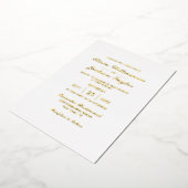 Elegant minimalistisch Gold Foil-teksthuwelijk Folie Uitnodiging (Gedraaid)