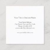 Elegant Minimalistisch Gold Leaf-Visitekaartje Vierkante Visitekaartje (Achterkant)