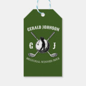 Elegant Minimalistisch Golf Monogr... Cadeaulabel (Achterkant)
