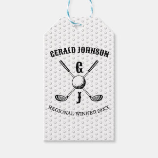 Elegant Minimalistisch Golf Monogr... Cadeaulabel