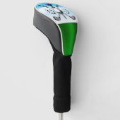 Elegant Minimalistisch Golf Monogram Golfheadcover (Schuin)