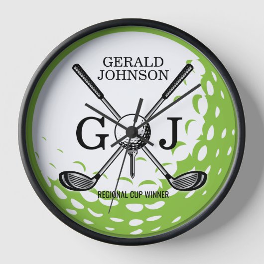 Elegant minimalistisch Golf Monogram Ontwerp (Voorkant)