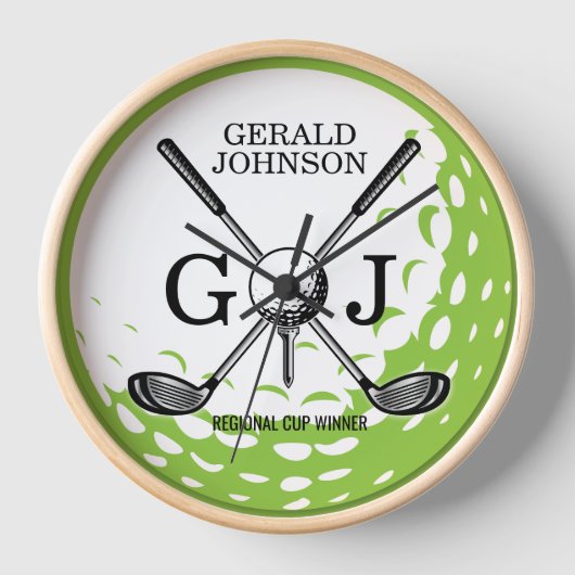 Elegant minimalistisch Golf Monogram Ontwerp (Voorkant)