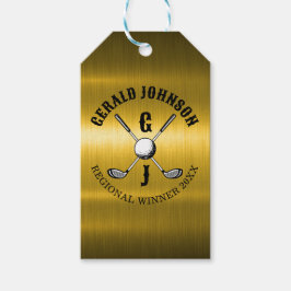 Elegant minimalistisch Golf Monogram Ontwerp Cadeaulabel