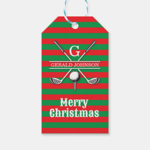 Elegant Minimalistisch Golf Monogram Ontwerp Cadeaulabel