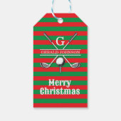 Elegant Minimalistisch Golf Monogram Ontwerp Cadeaulabel (Achterkant)