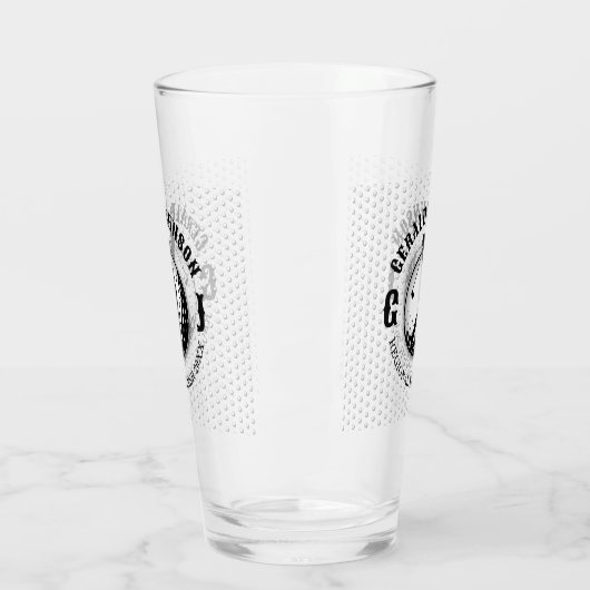 Elegant minimalistisch Golf Monogram Ontwerp Glas (Links)