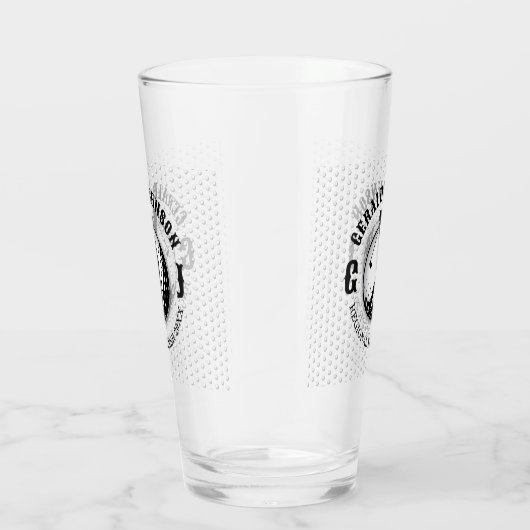 Elegant minimalistisch Golf Monogram Ontwerp Glas (Rechts)