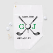 Elegant minimalistisch Golf Monogram Ontwerp Golfhanddoek (Insitu)