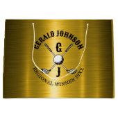 Elegant minimalistisch golf monogram ontwerp groot cadeauzakje (Voorkant)