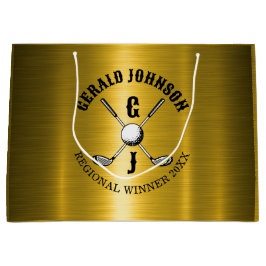 Elegant minimalistisch golf monogram ontwerp groot cadeauzakje