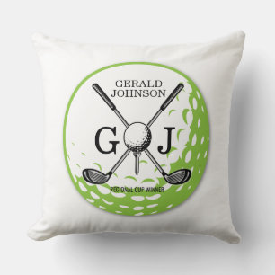 Elegant minimalistisch Golf Monogram Ontwerp Kussen