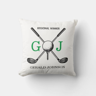 Elegant minimalistisch Golf Monogram Ontwerp Kussen