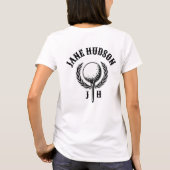 Elegant minimalistisch Golf Monogram Ontwerp T-shirt (Achterkant)