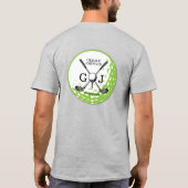 Elegant minimalistisch Golf Monogram Ontwerp T-shirt (Achterkant)