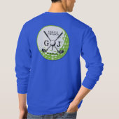 Elegant minimalistisch Golf Monogram Ontwerp T-shirt (Achterkant)