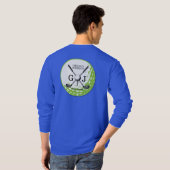 Elegant minimalistisch Golf Monogram Ontwerp T-shirt (Achterkant volledig)