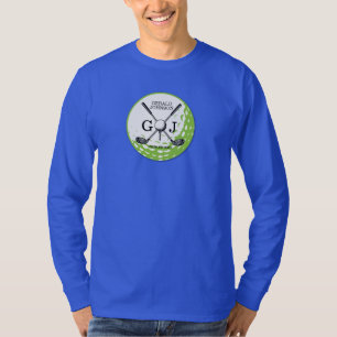 Elegant minimalistisch Golf Monogram Ontwerp T-shirt