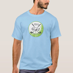 Elegant minimalistisch Golf Monogram Ontwerp T-shirt