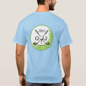 Elegant minimalistisch Golf Monogram Ontwerp T-shirt (Achterkant)