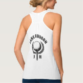 Elegant minimalistisch Golf Monogram Ontwerp Tanktop (Achterkant)