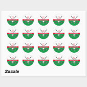 Elegant Minimalistisch Golf Monogram Ronde Sticker (Vel)