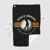 Elegant Minimalistisch Golfer Design Golfhanddoek (Insitu)