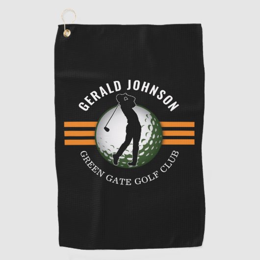 Elegant Minimalistisch Golfer Design Golfhanddoek (Voorkant)