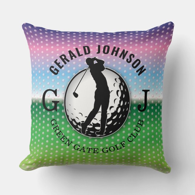 Elegant minimalistisch golfer design Sierkussen (Voorkant)