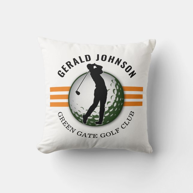 Elegant minimalistisch golfer ontwerp kussen (Voorkant)